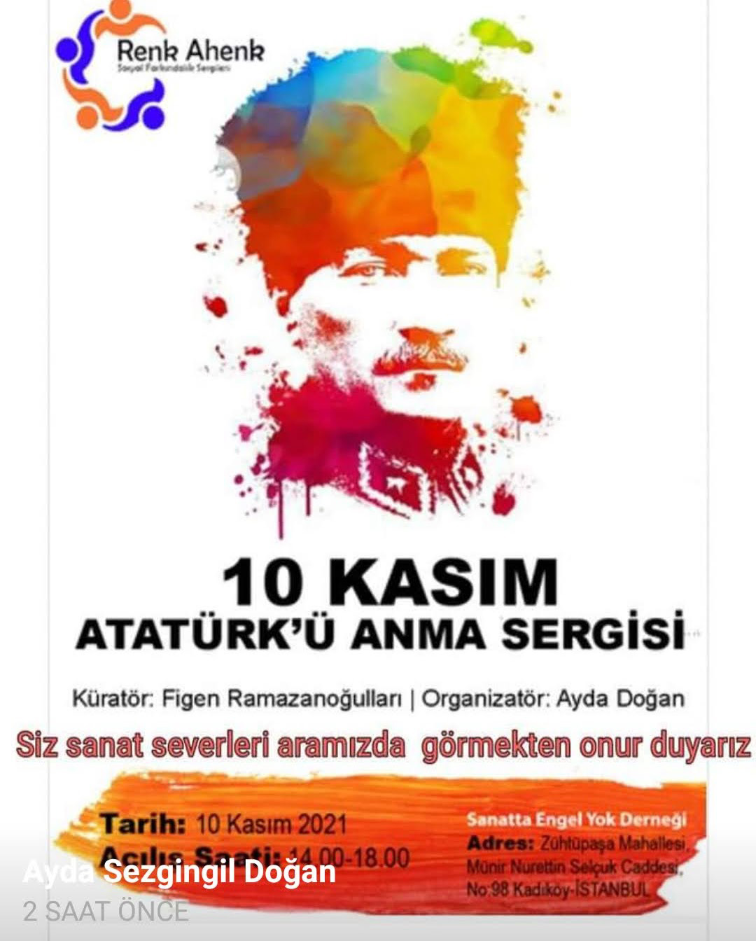 Sanatta Engel Yok Vakfı'nda 10 Kasım Atatürk'ü Anma Sergisi