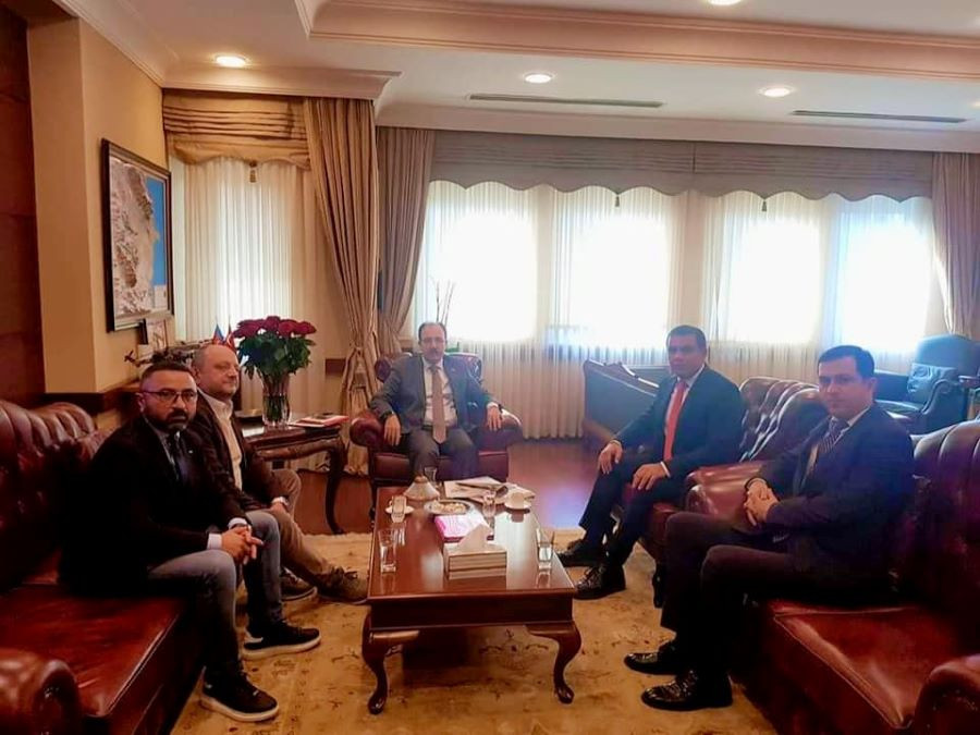 Bakü Büyükelçimiz Bağcı, TAİB Başkanı Ahmadov ve ekibini ağırladı