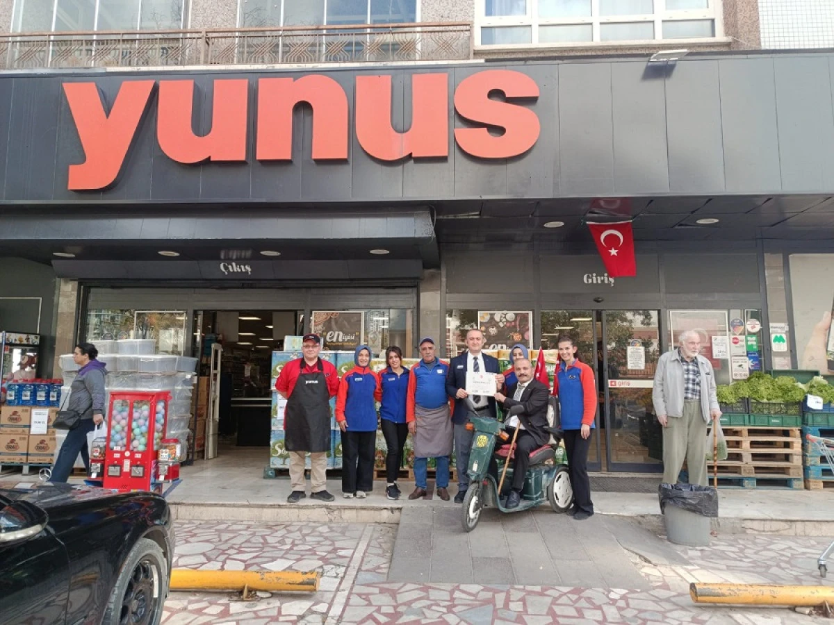 Engelli bireylere verilen destek ve hizmet için teşekkür belgesi