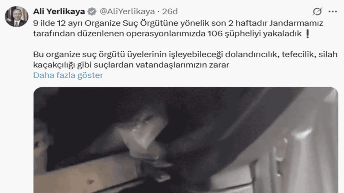 İçişleri Bakanlığı'ndan 9 ilde organize suç örgütlerine operasyon