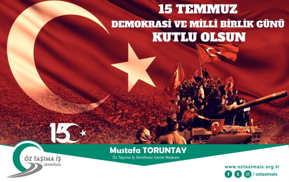 Mustafa Toruntay’dan 15 Temmuz mesajı