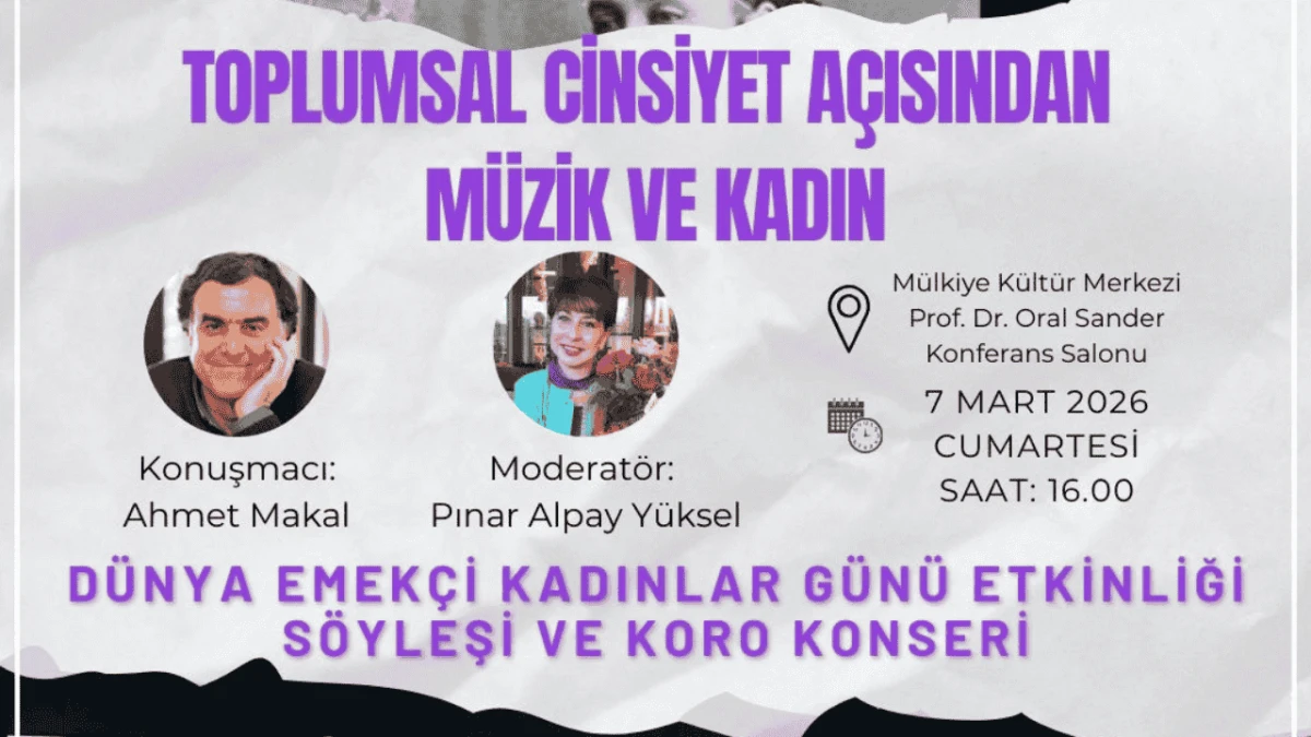 &ldquo;Toplumsal Cinsiyet A&ccedil;ısından M&uuml;zik ve Kadın&rdquo; etkinliği M&uuml;lkiye&rsquo;de d&uuml;zenlenecek