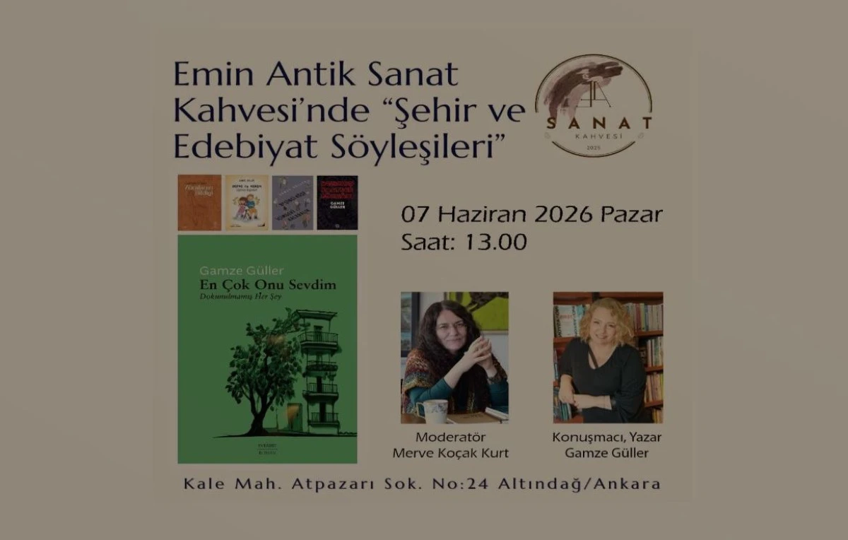 Yazar Gamze Güller, okurlarıyla Emin Antik Sanat Merkezi’nde buluşacak